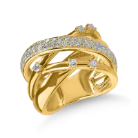 Inel din aur galben cu diamante de 0.8ct