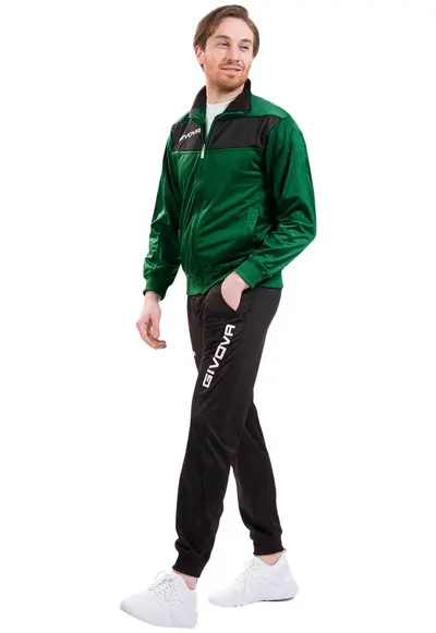 Trening barbati - Tuta Visa Triacetato - Poliester - Multicolor - L - Verde/Negru
