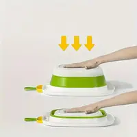 Recipient pentru clatire Little Mom Orange ultrapliabil, cu margini rotunjite, pereti flexibili, capacitate 3500 ml