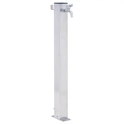 vidaXL Coloană de apă de grădină, 60 cm, oțel inoxidabil, pătrat