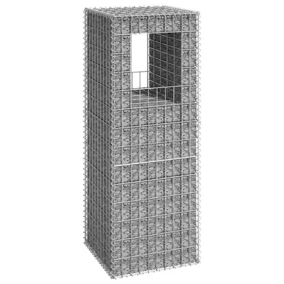 vidaXL Stâlp coș gabion, 50x50x140 cm, fier