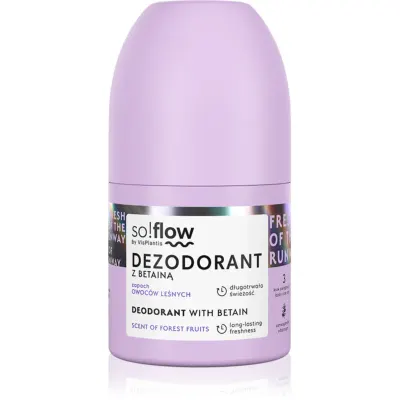 so!flow Deodorant Deodorant roll-on pentru femei Betain Scent Of Forest Fruits 50 ml