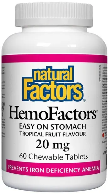 HemoFactors, 60 tablete masticabile, Natural Factors