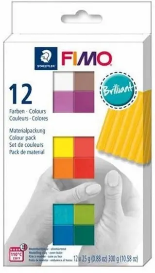 Set de lut Staedtler Fimo Soft - Brilliant, 12 culori