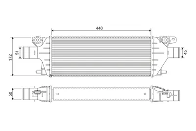Compresor intercooler potrivit FIAT SEDICI; SUZUKI SX4 2.0D 06.06