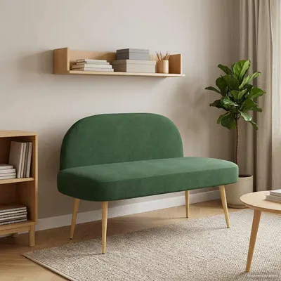vidaXL Bancă tapițată cu spătar Verde junglă 110 x 60 x 76 cm
