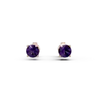 Cercei din aur roz cu ametiste de 0.999ct