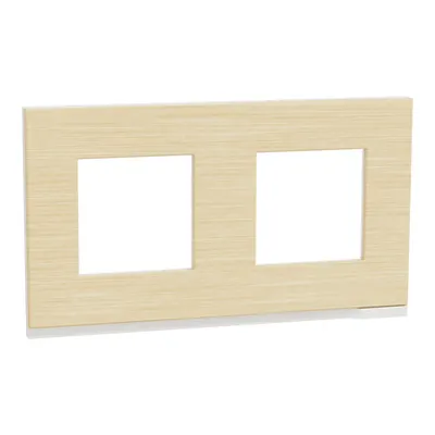 Placa ornament, Unica Pure, doua module, wood