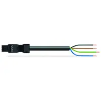 pre-assembled connecting cable; Eca; Socket/open-ended; 4-pole; Cod. A; H05Z1Z1-F 4G 1.5 mm²; 1 m; 1,50 mm²; black