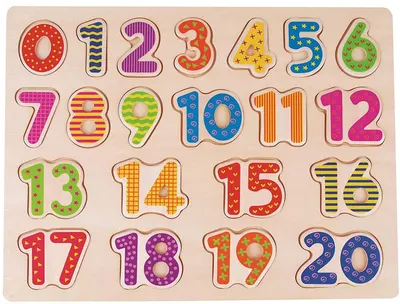Puzzle din lemn Lelin -Numerele de la 1 la 20