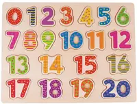 Puzzle din lemn Lelin -Numerele de la 1 la 20