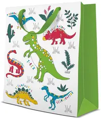 Pungă cadou PAW - Dinosaur, 20 x 25 x 10