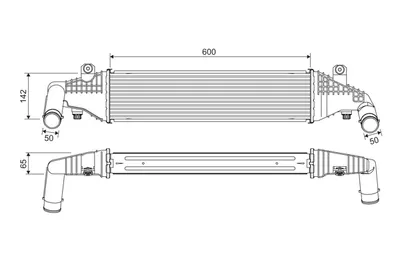 Compresor intercooler potrivit FORD FOCUS C-MAX; MAZDA 3 1.6D 2.0D 10.03-12.09