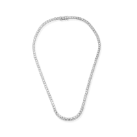 Colier tennis din aur alb cu diamante de 2.8ct
