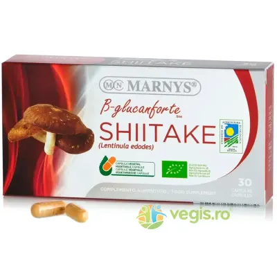 Shiitake (Lentinula Edodes) - Antibacterian, Antioxidant, Imunitate, Energie 30cps vegetale