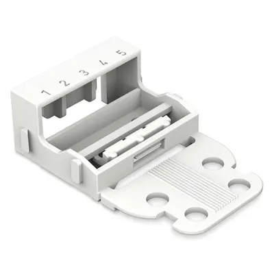 Suport pentru clema 221-415 ; 5-conductor terminal blocks; 221 Series - 4 mm²; for screw mounting; white