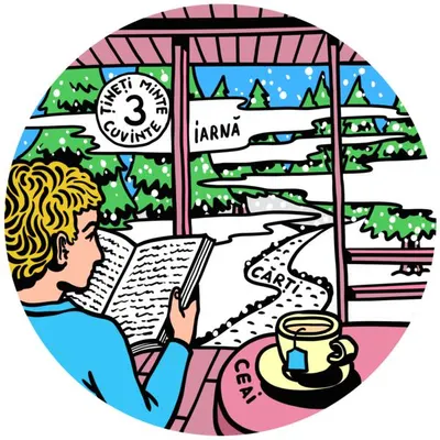 Coaster- Iarnă, ceai, cărți - Hardcover