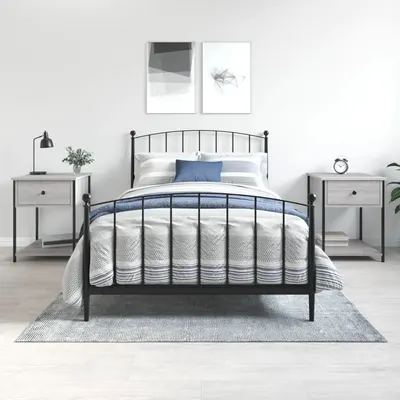 vidaXL Noptiere, 2 buc., gri sonoma, 44x45x58 cm, lemn prelucrat