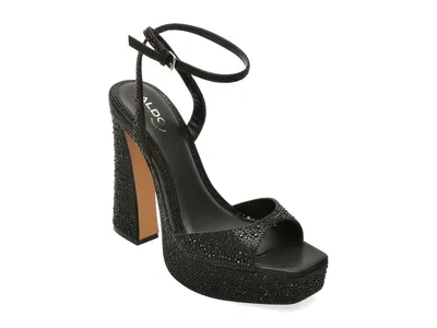Sandale elegante ALDO negre, MATELINA 007, din material textil