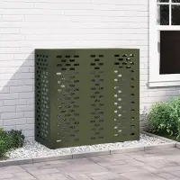 vidaXL Husă pentru aer condiționat Verde măsliniu 110 x 50 x 105 cm
