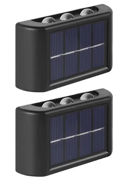Set 2 Lampi Solare de Perete cu 3 led Iluminare Sus Jos