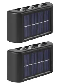 Set 2 Lampi Solare de Perete cu 3 led Iluminare Sus Jos