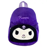 Rucsac din plus, cu doua compartimente, 30x24x8 cm, mov, Happy, Kuromi Engros