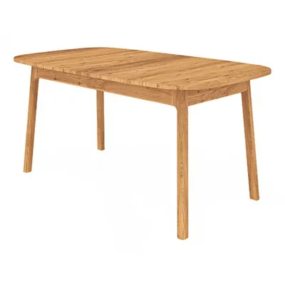 Masă de dining în culoare naturală din lemn de stejar 90x160 cm Twig – The Beds