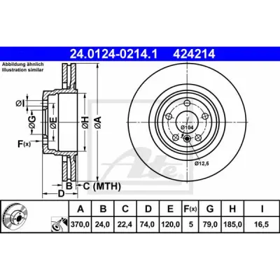 Disc frana ATE 24.0124-0214.1