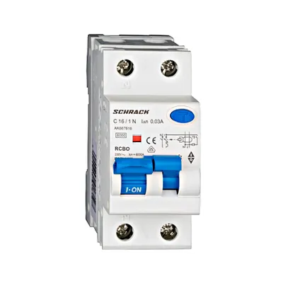 Intrerupator automat+ diferential 1P+N, AMPARO 6kA, C 16A, 30mA, tip A