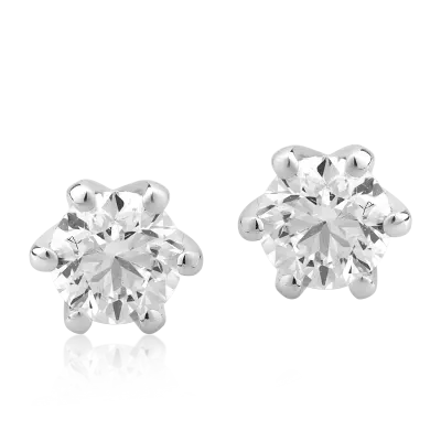 Cercei din platina cu diamante de 0.8ct