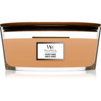Woodwick Gilded Sands lumânare parfumată cu fitil din lemn (hearthwick)