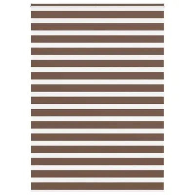 vidaXL Jaluzea tip zebra maro lățime țesătură 155,9 cm poliester