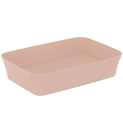 Lavoar pe blat roz lucios 55 cm, dreptunghiular, fara preaplin, Ideal Standard Ipalyss