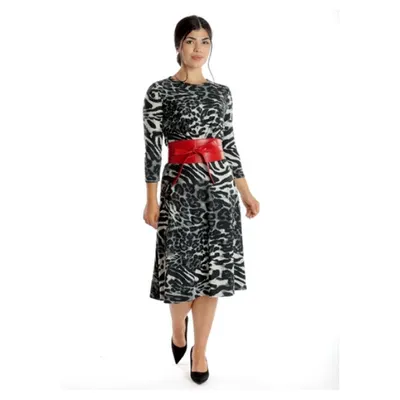 Rochie dama CI23078 negru animal print, Cesy | marimea S