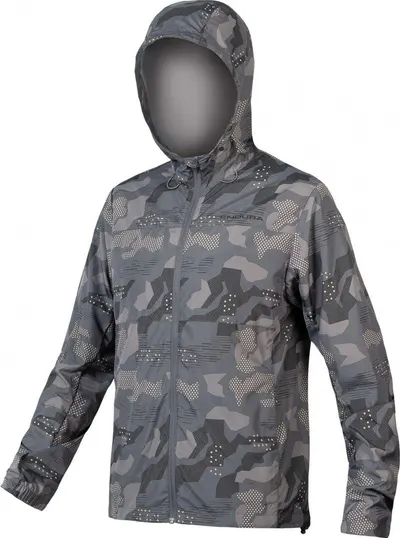 Endura Hummvee windproof shell jacket Grey Camo L