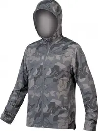 Endura Hummvee windproof shell jacket Grey Camo L