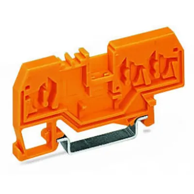 Spacer of same profile; suitable for 3-conductor terminal blocks of horizontal type; orange