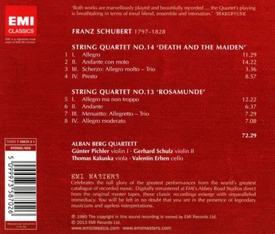 String Quartets No.13 'Rosamunde' / No.14 'Death And The Maiden'