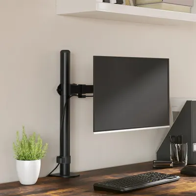 Gossi suport de perete pentru monitor vesa 75/100 mm, negru, otel
