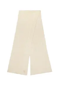 Fular tricotat cu model torsade - Crem