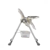 Scaun de masa copii Cangaroo Hunny Grey cu pliere compacta,6 pozitii reglare inaltime,centura de siguranta,husa impermeabila si cos jucarii