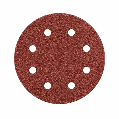 Disc abraziv Velcro 125 mm, 8 găuri, granulație G60, pentru șlefuire lemn și metal