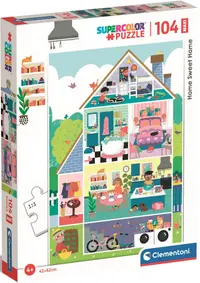 Puzzle pentru copii Clementoni din 104 piese - Casă, dulce casă