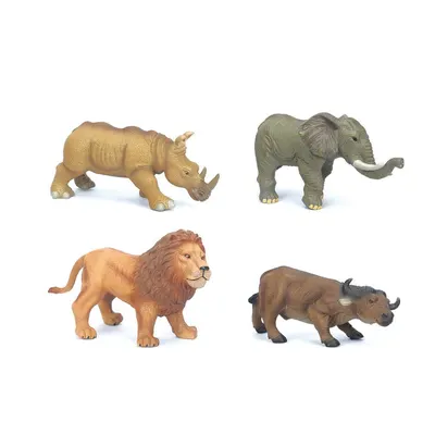 Jucarie animal salbatic cu sunete Leu, Bizon, Rinocer