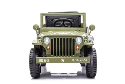 Masinuta electrica pentru copii Olive Green, tractiune integrala 4x4, motor 4x45W, baterie de 12V7Ah, cu telecomanda de 2.4G, sistem audio integrat USB si Bluetooth, faruri luminoase, Roti EVA, viteza 3.5-4 kmh