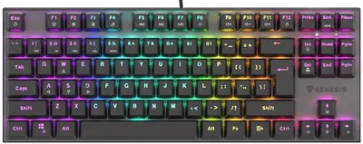 Tastatură mecanică Genesis - Thor 303 TKL, Outemu Red, RGB, negru