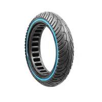 Anvelopa trotineta electrica plina, fara camera, dimensiune 8.5 x 2A, culoare negru cu dunga albastra