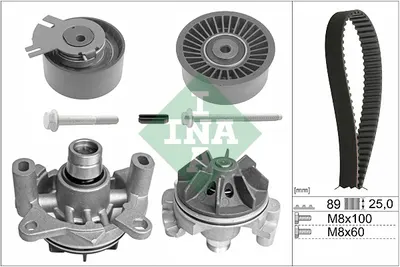 Set Pompa Apa + Curea Dintata Potrivit Nissan Interstar, Primastar; Opel Movano A, Vivaro A; Renault Avantime, Espace Iii, Espace Iv, Laguna Ii, Master Ii, Trafic Ii 2.2d 2.5d 12.97