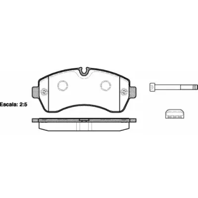 Set placute frana, frana disc REMSA 1243.00